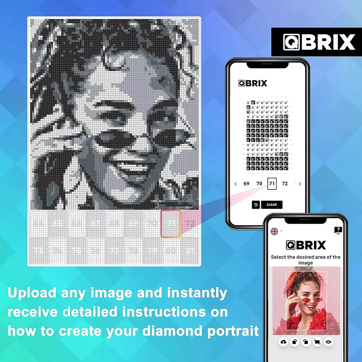 طقم الرسم الماسي الأصلي QBRIX A4